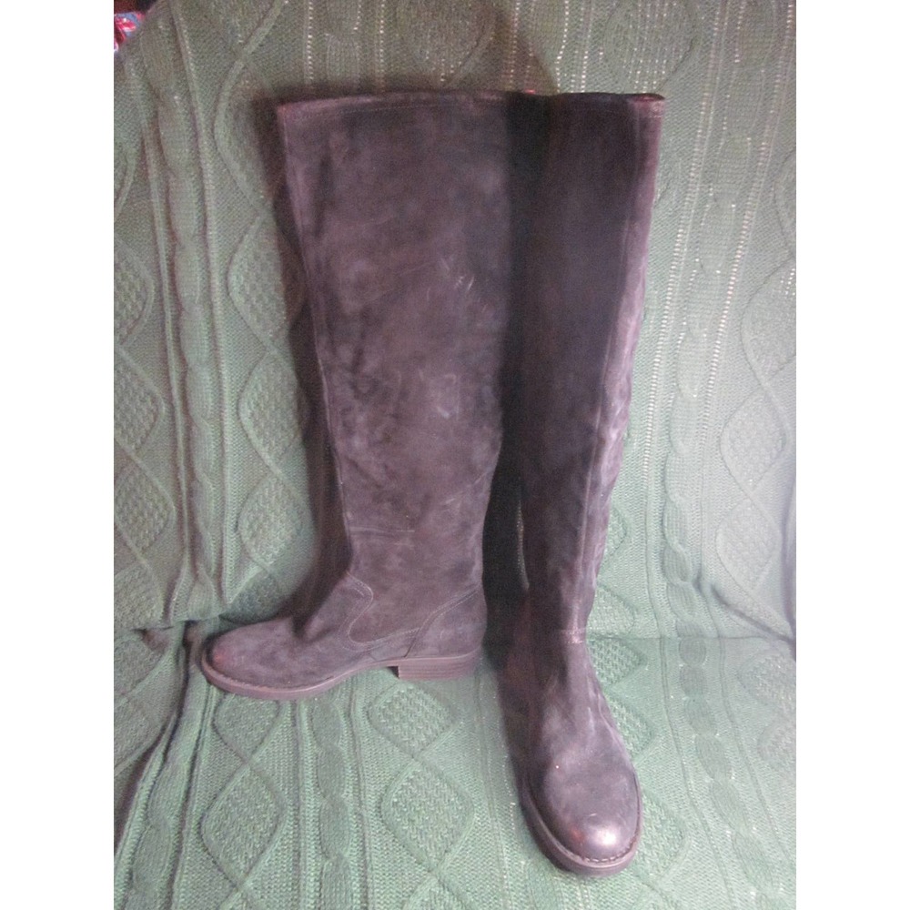 Born tall back zipper black suede boot NWOT 8.5M EUC